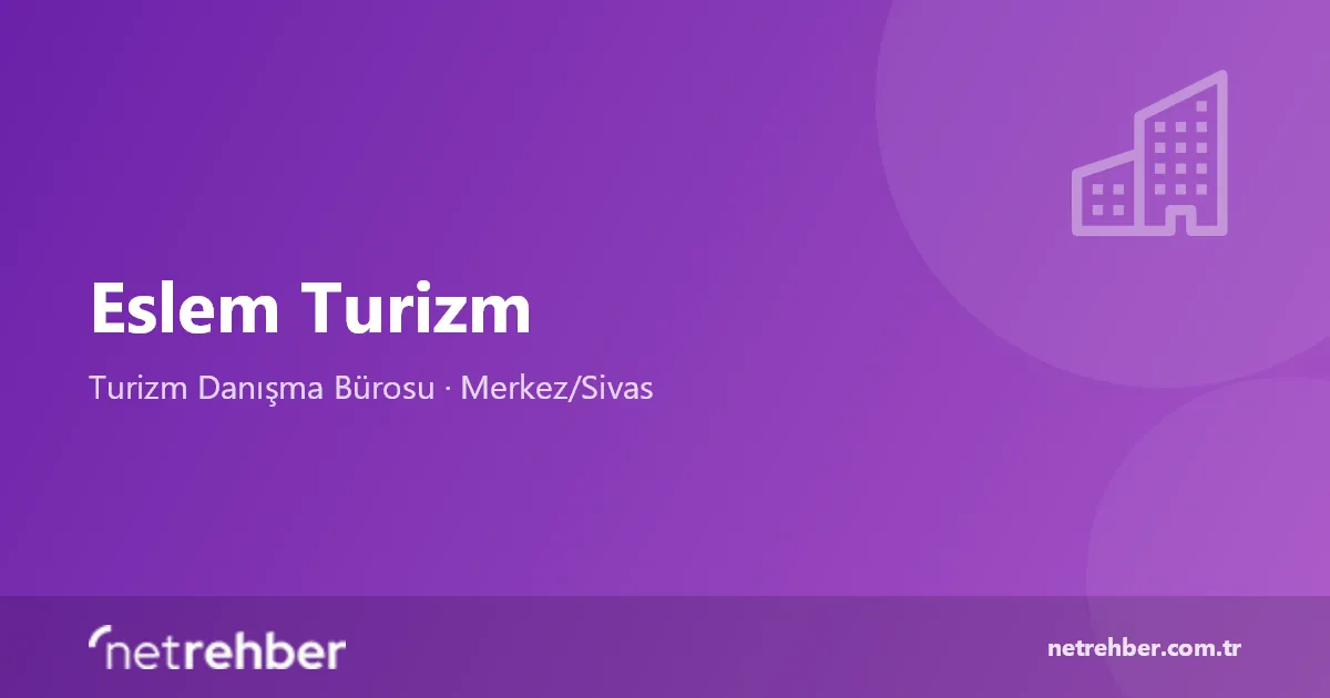 Eslem Turizm kapak görseli
