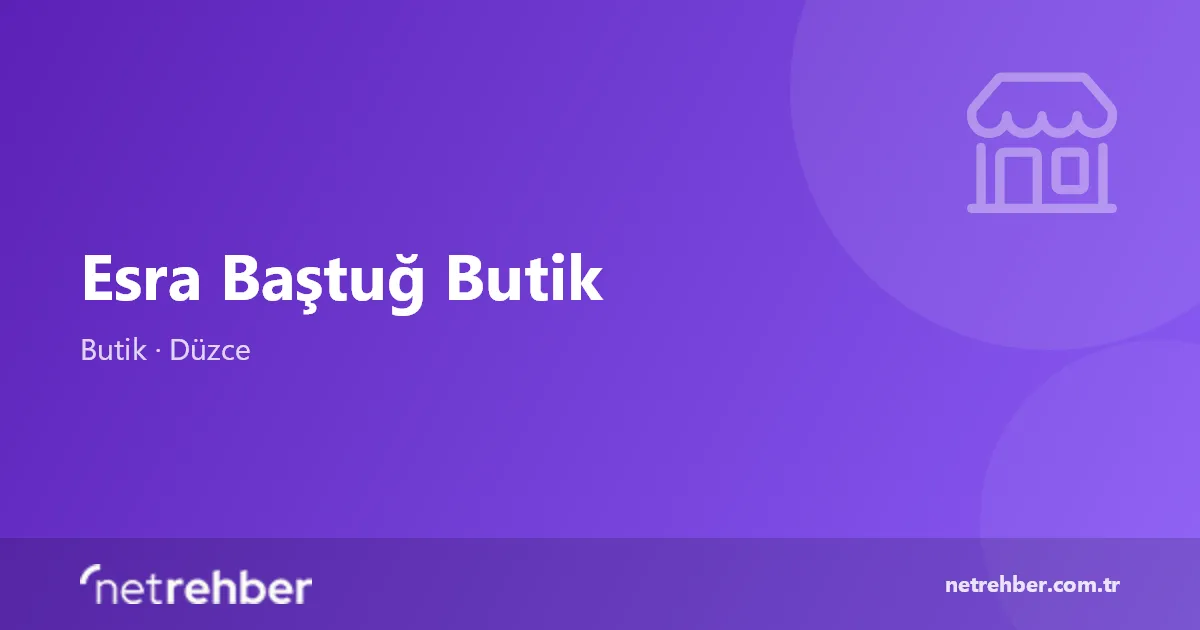 Esra Baştuğ Butik kapak görseli