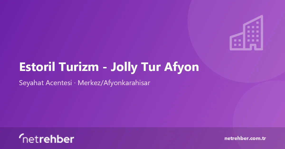 Estoril Turizm - Jolly Tur Afyon kapak görseli