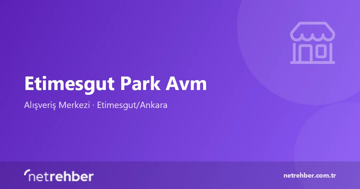 Etimesgut Park Avm kapak görseli