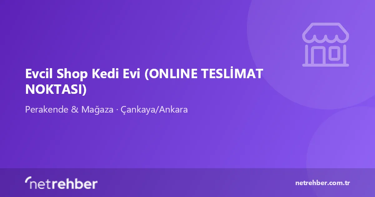 Evcil Shop Kedi Evi (ONLINE TESLİMAT NOKTASI) kapak görseli