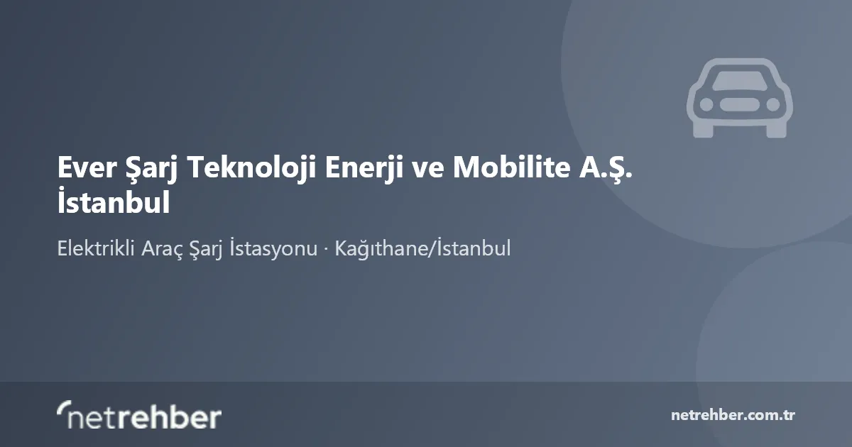 Ever Şarj Teknoloji Enerji ve Mobilite A.Ş. İstanbul kapak görseli