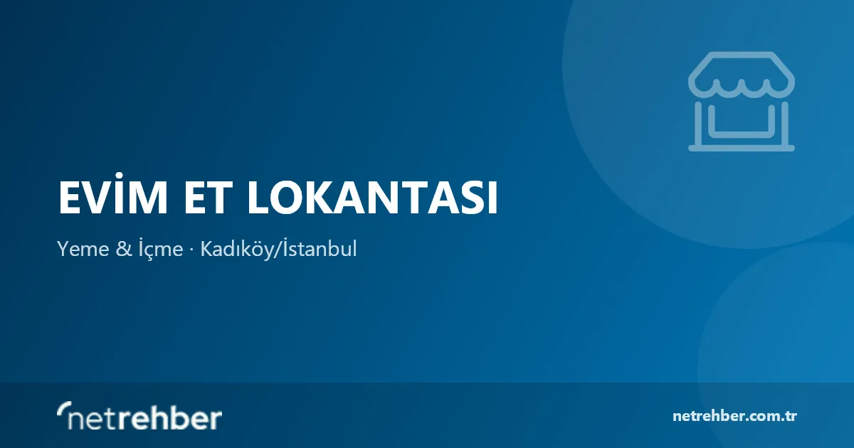Evim Et Lokantası kapak görseli