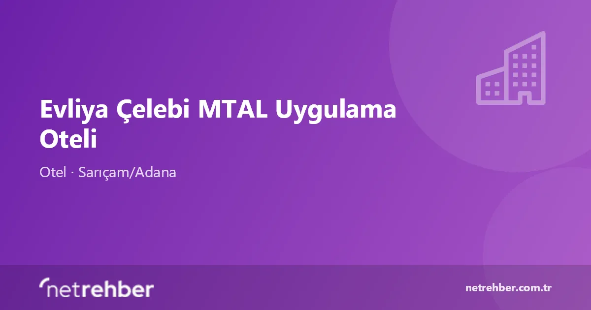 Evliya Çelebi MTAL Uygulama Oteli kapak görseli