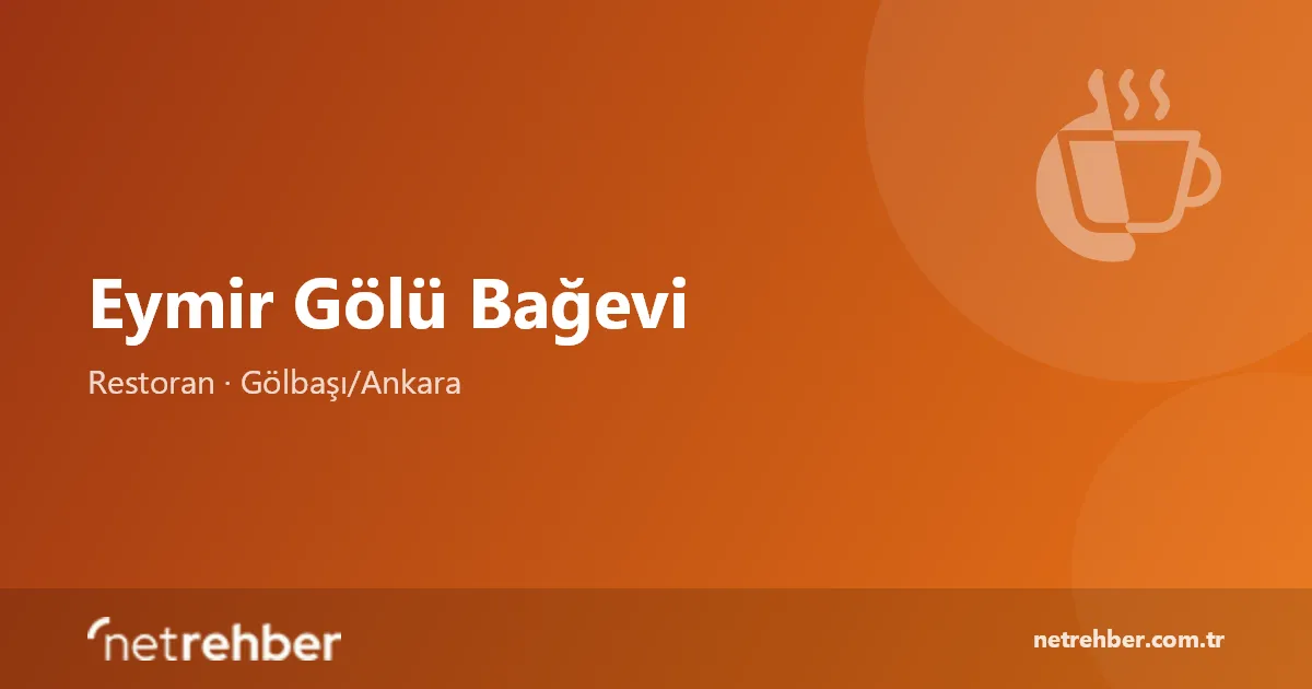 Eymir Gölü Bağevi kapak görseli