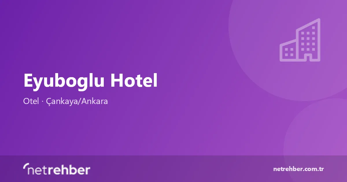 Eyuboglu Hotel kapak görseli