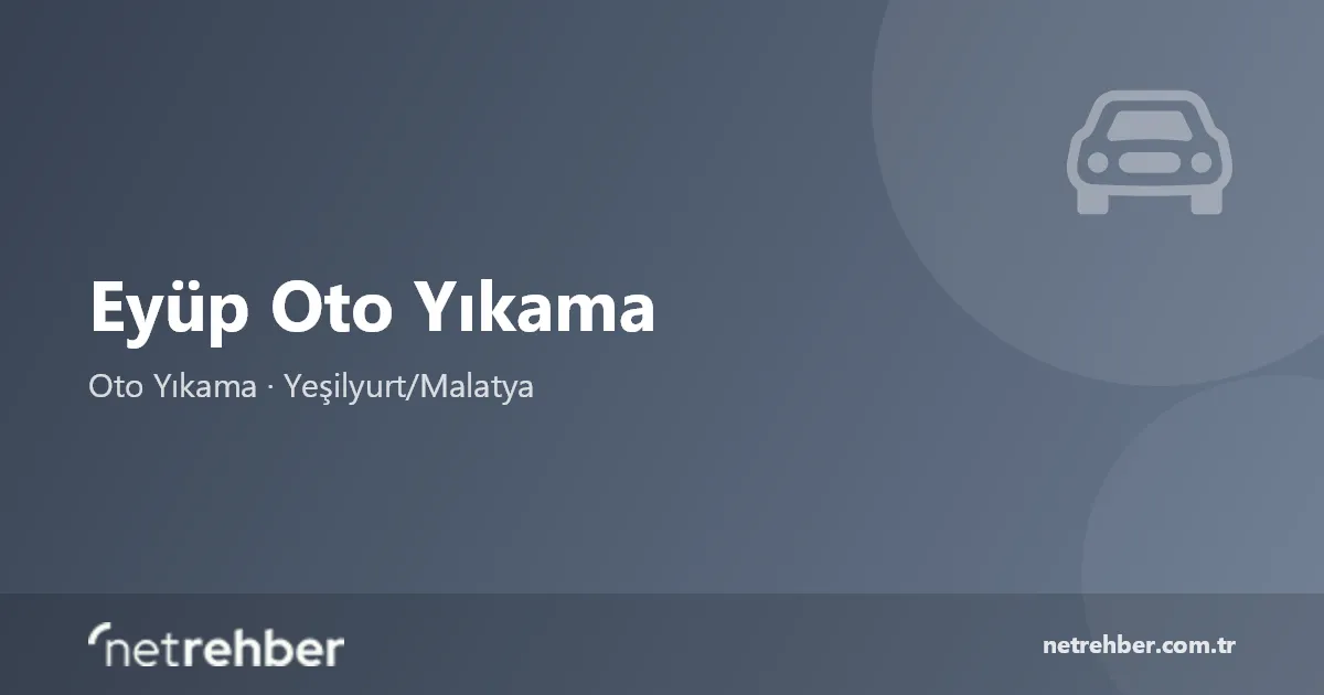 Eyüp Oto Yıkama kapak görseli