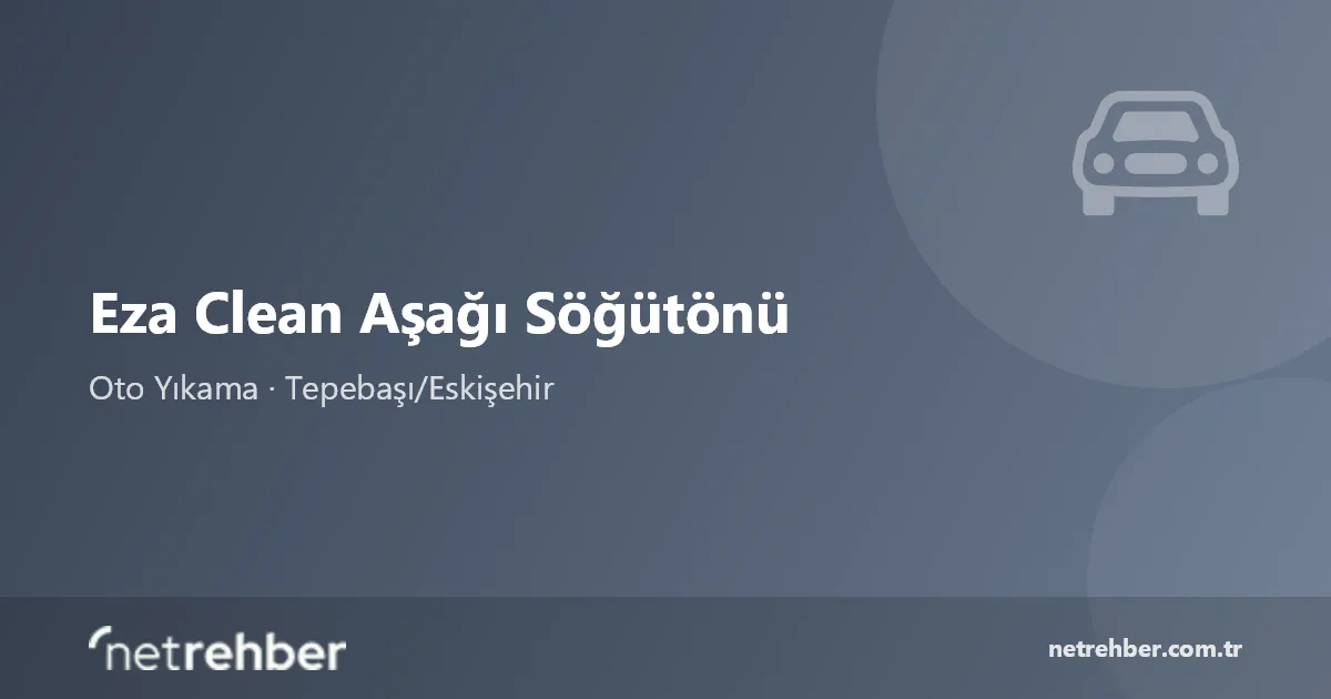 Eza Clean Aşağı Söğütönü kapak görseli