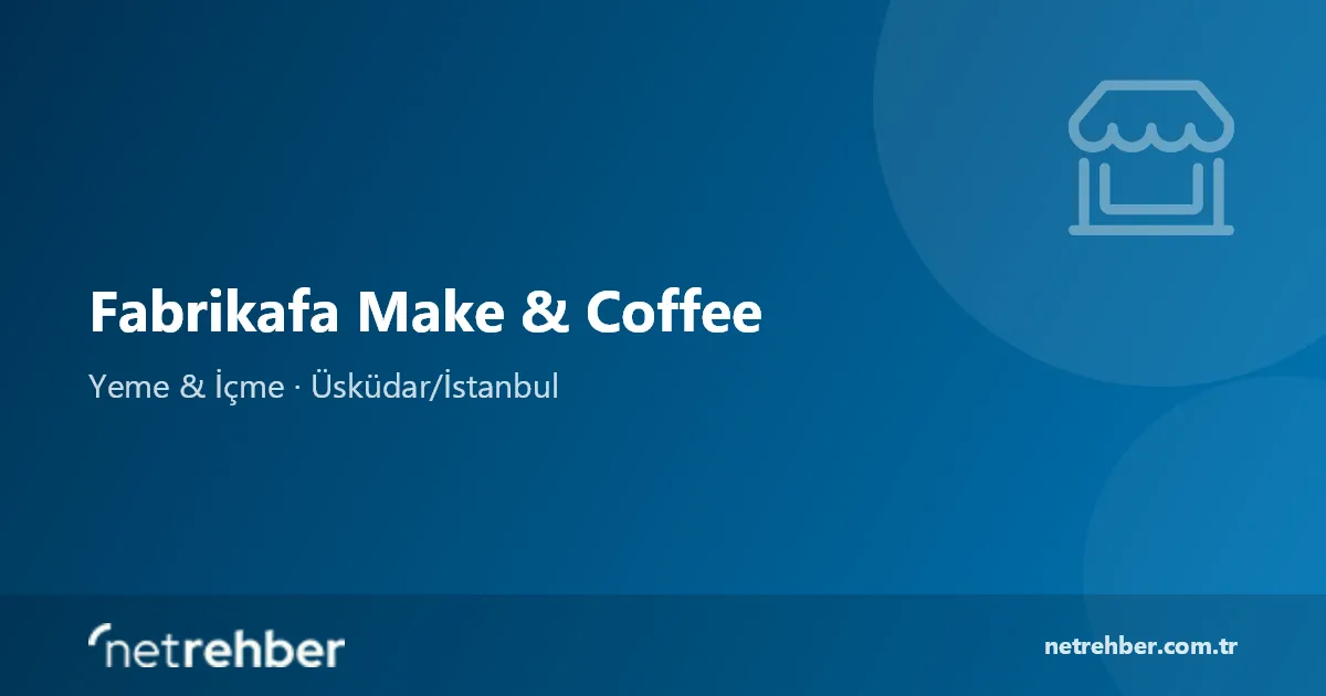 Fabrikafa Make & Coffee kapak görseli