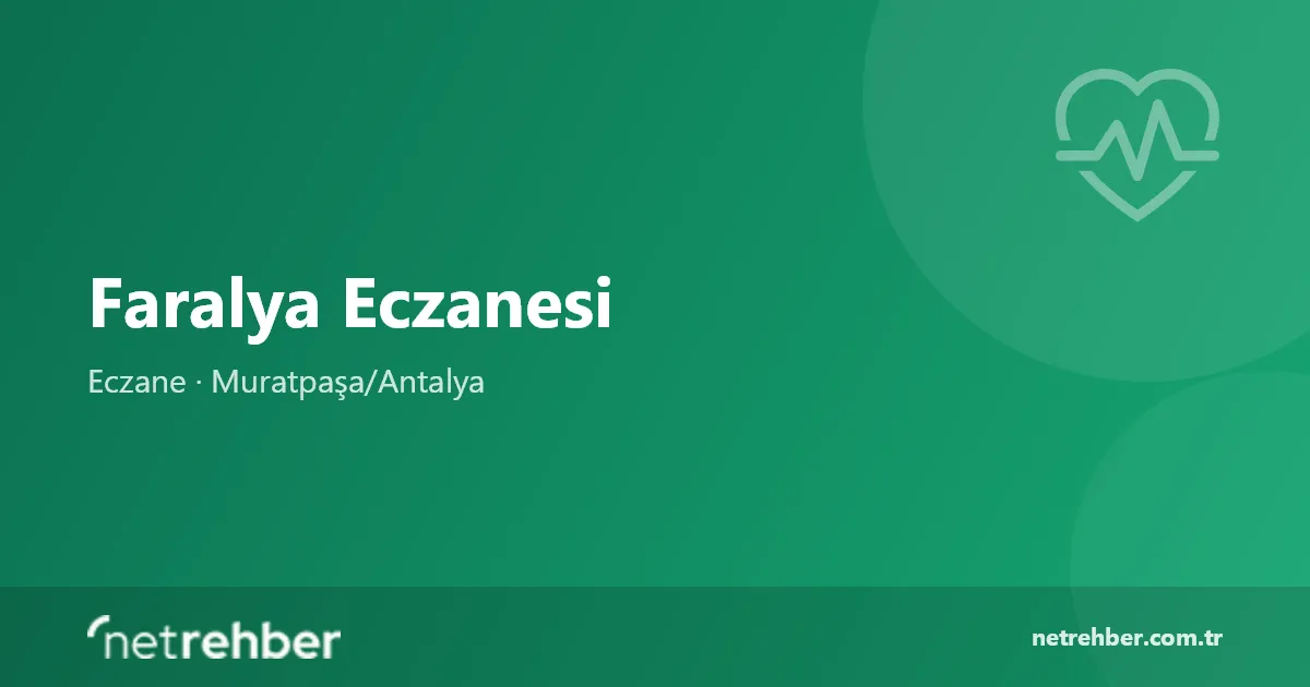 Faralya Eczanesi kapak görseli