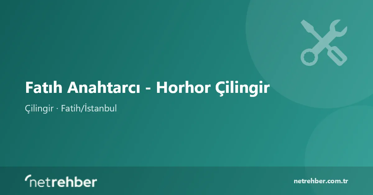 Fatıh Anahtarcı - Horhor Çilingir kapak görseli