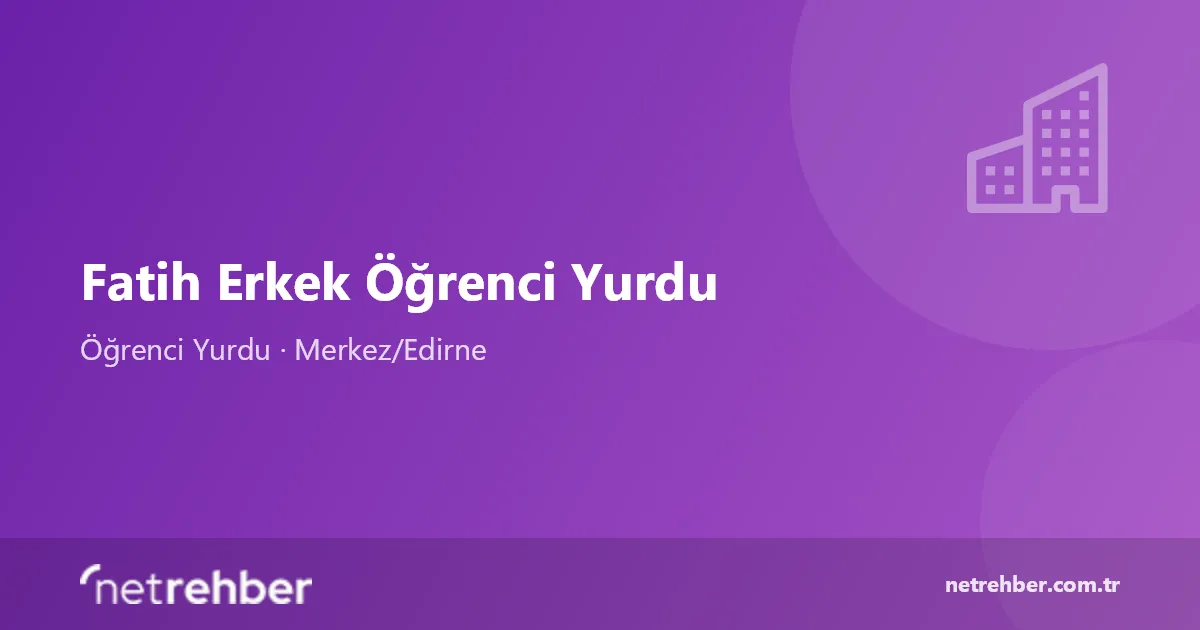 Fatih Erkek Öğrenci Yurdu kapak görseli