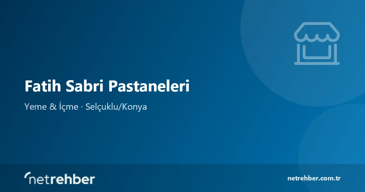 Fatih Sabri Pastaneleri kapak görseli