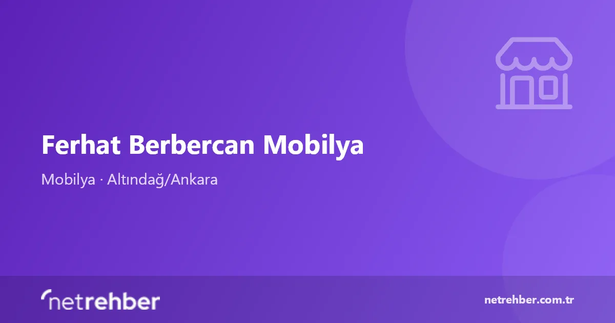 Ferhat Berbercan Mobilya kapak görseli