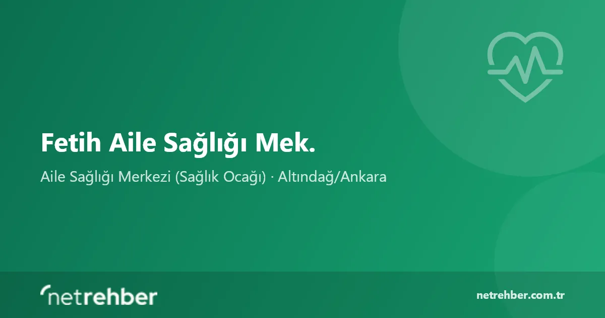 Fetih Aile Sağlığı Mek. kapak görseli