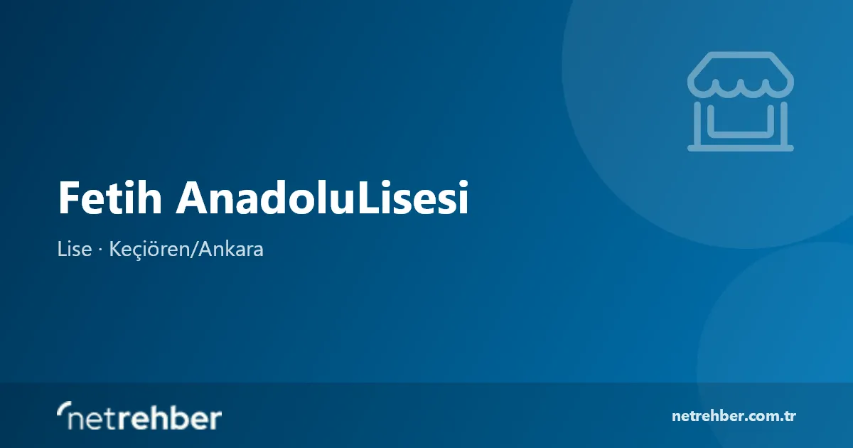 Fetih AnadoluLisesi kapak görseli