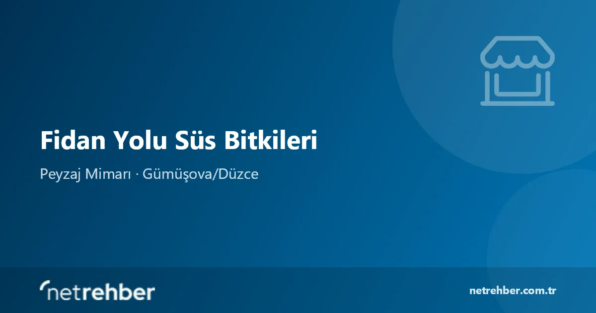 Fidan Yolu Süs Bitkileri kapak görseli