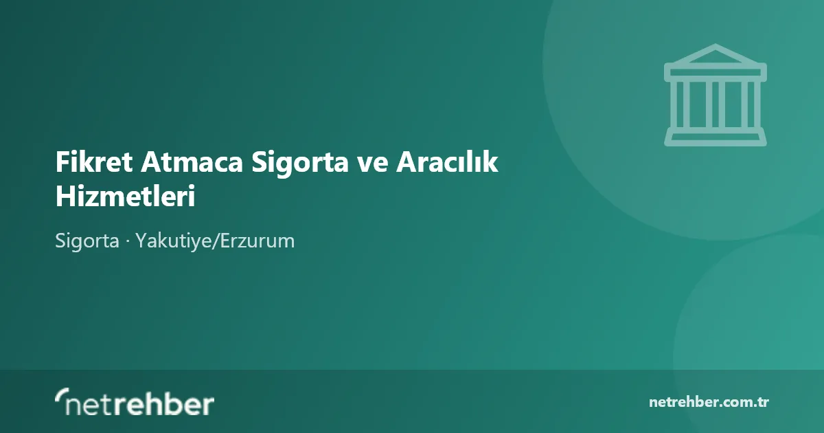 Fikret Atmaca Sigorta ve Aracılık Hizmetleri kapak görseli