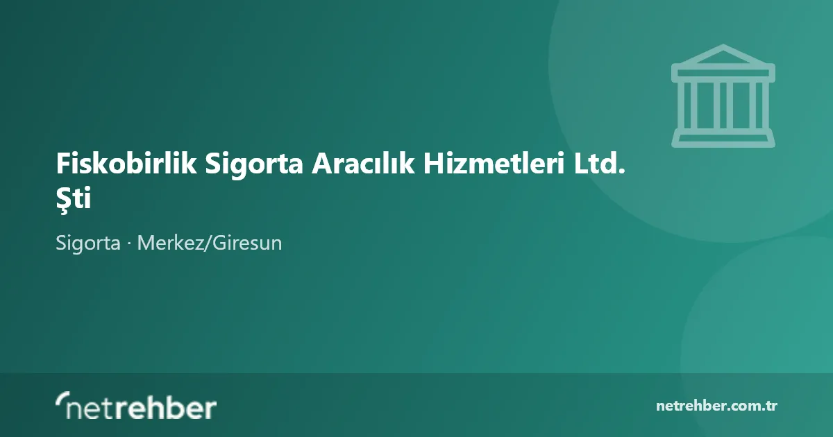 Fiskobirlik Sigorta Aracılık Hizmetleri Ltd. Şti kapak görseli