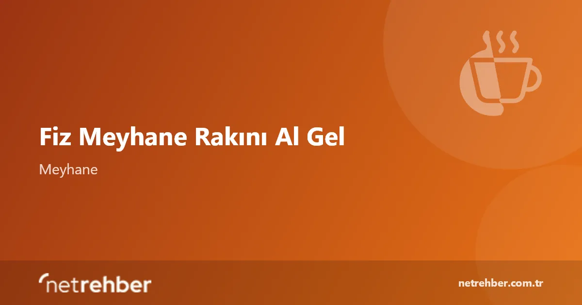 Fiz Meyhane Rakını Al Gel kapak görseli