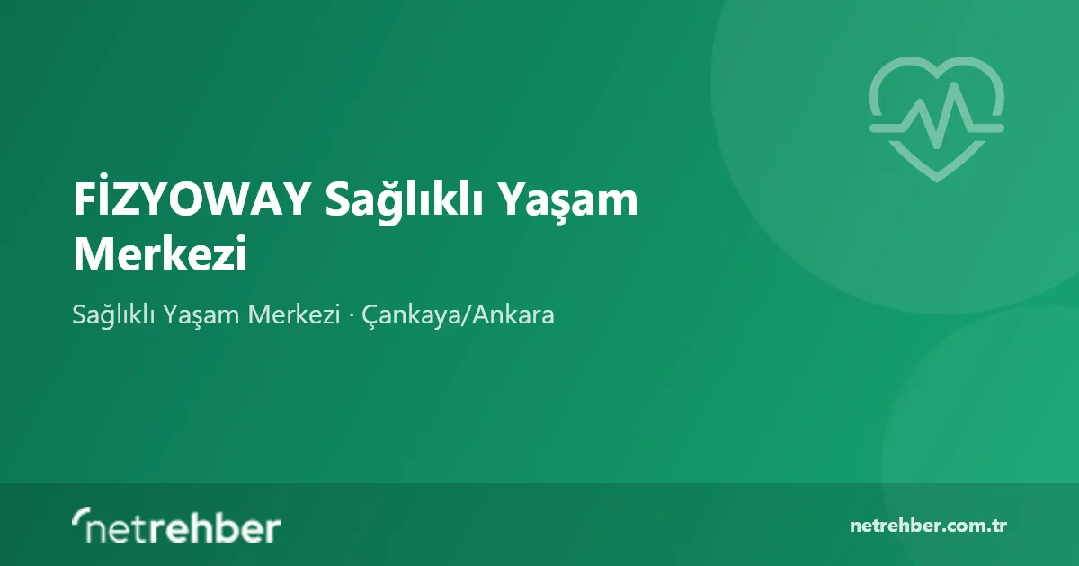 FİZYOWAY Sağlıklı Yaşam Merkezi kapak görseli