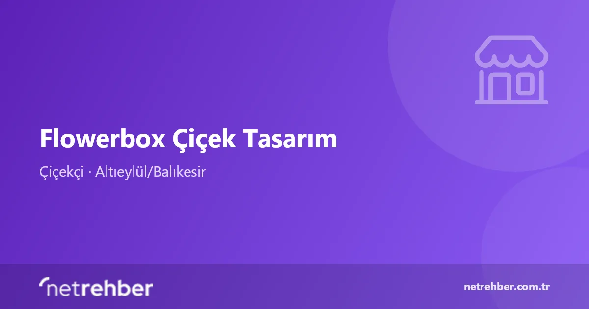 Flowerbox Çiçek Tasarım kapak görseli