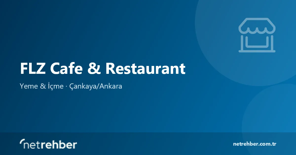 FLZ Cafe & Restaurant kapak görseli