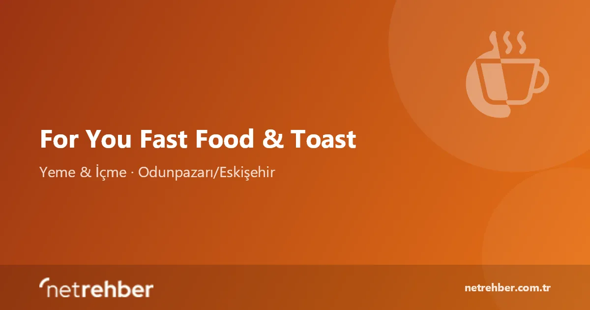 For You Fast Food & Toast kapak görseli