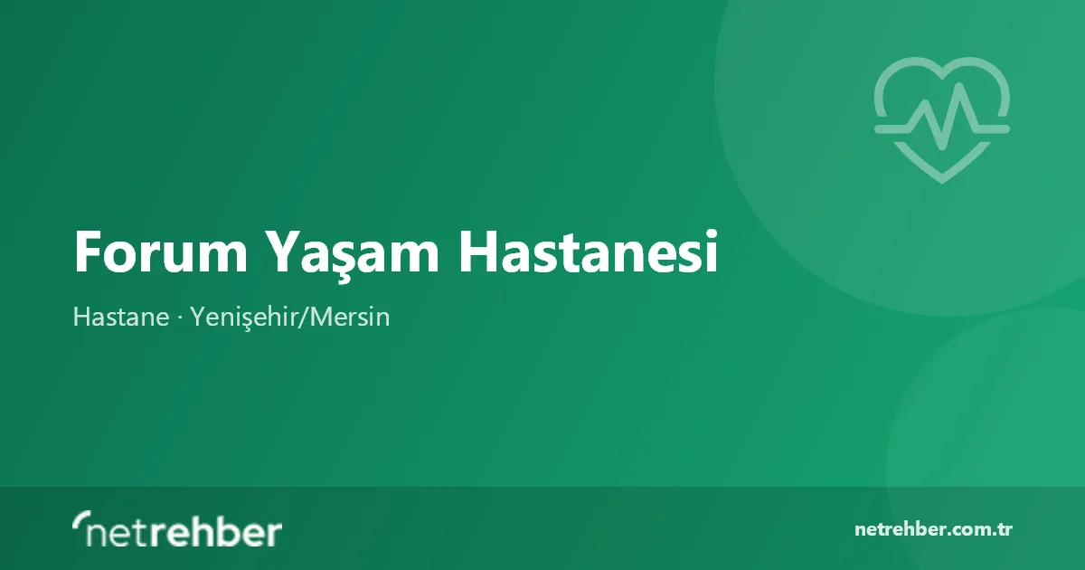 Forum Yaşam Hastanesi kapak görseli