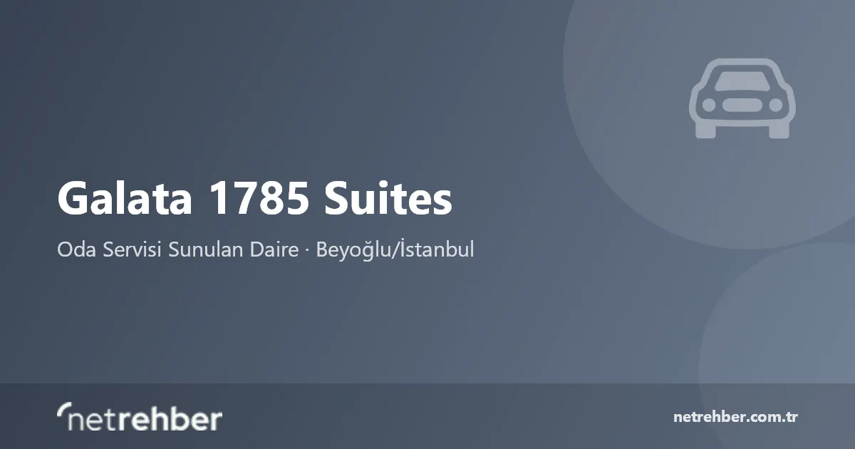 Galata 1785 Suites kapak görseli