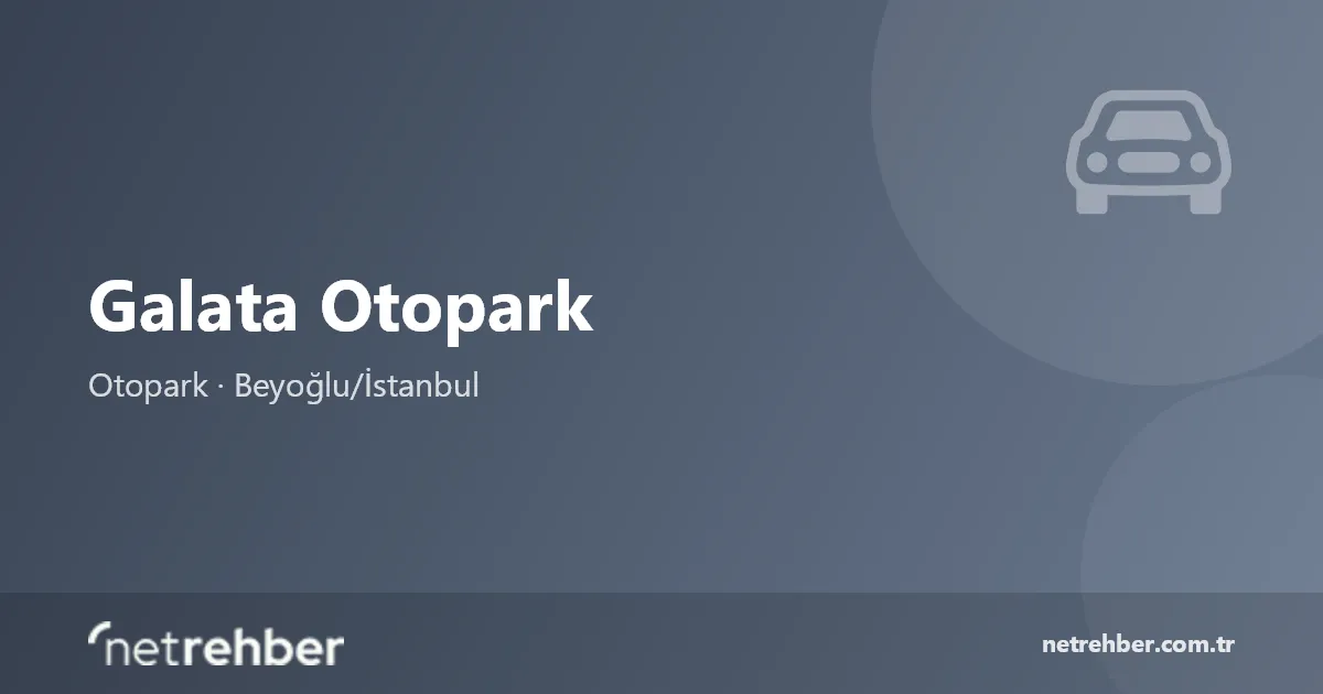 Galata Otopark kapak görseli