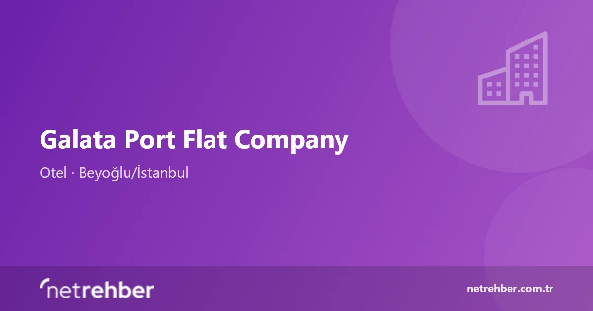 Galata Port Flat Company kapak görseli