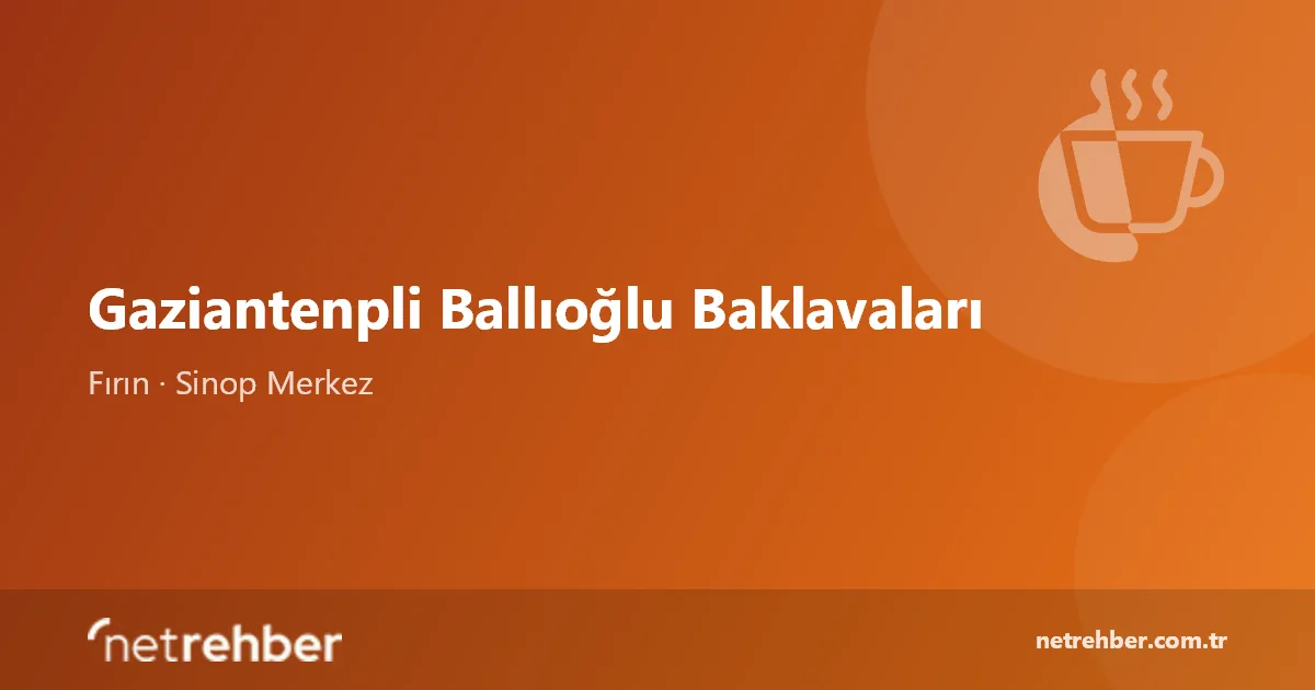 Gaziantenpli Ballıoğlu Baklavaları kapak görseli