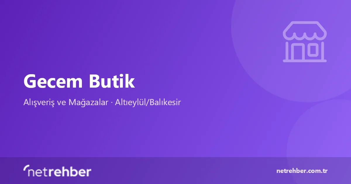 Gecem Butik kapak görseli