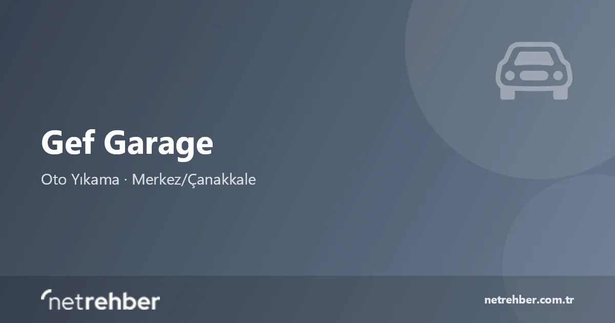 Gef Garage kapak görseli