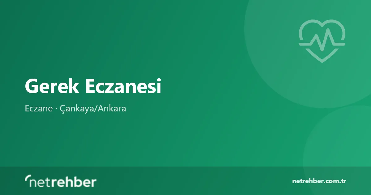 Gerek Eczanesi kapak görseli