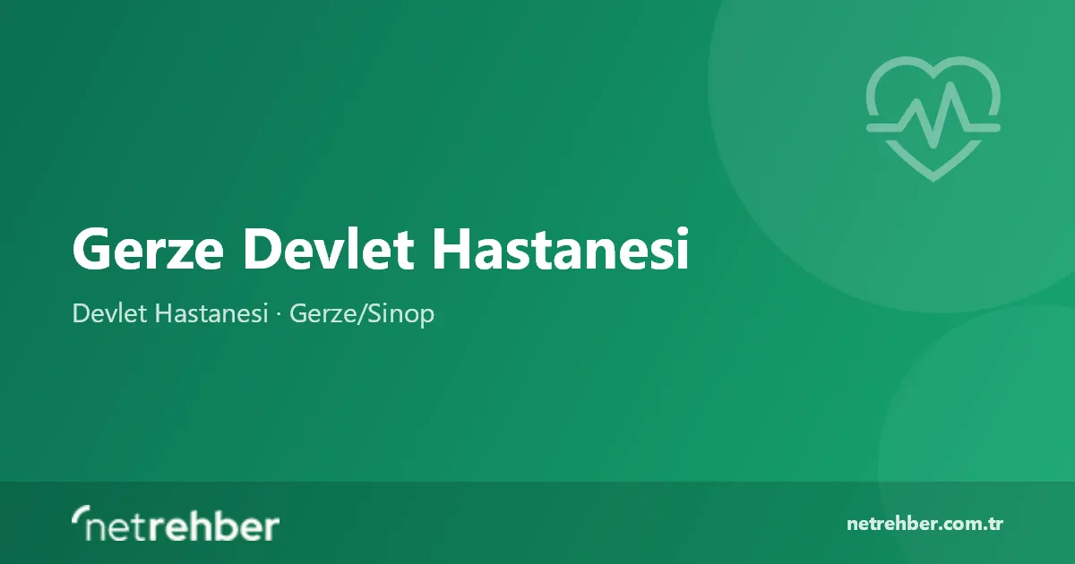 Gerze Devlet Hastanesi kapak görseli