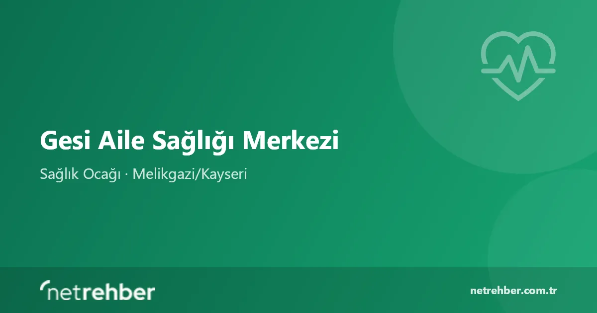Gesi Aile Sağlığı Merkezi kapak görseli