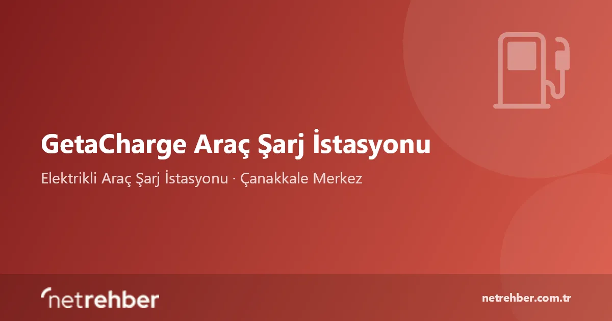GetaCharge Araç Şarj İstasyonu kapak görseli