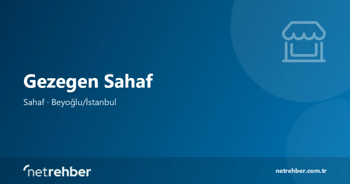Gezegen Sahaf kapak görseli
