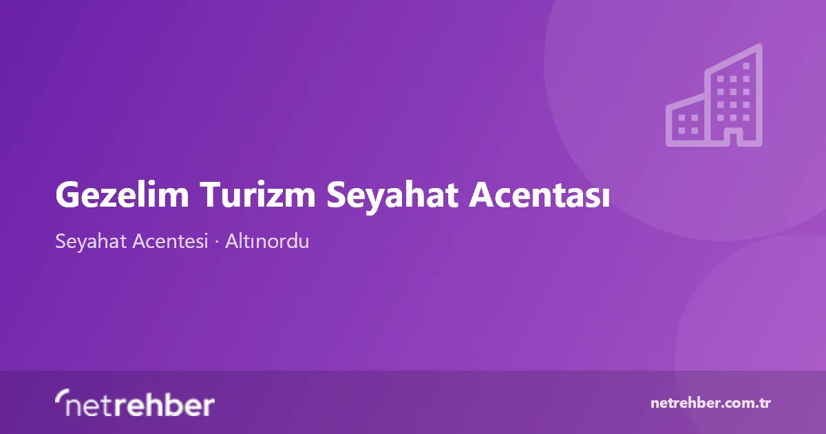 Gezelim Turizm Seyahat Acentası kapak görseli