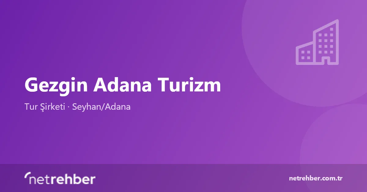 Gezgin Adana Turizm kapak görseli