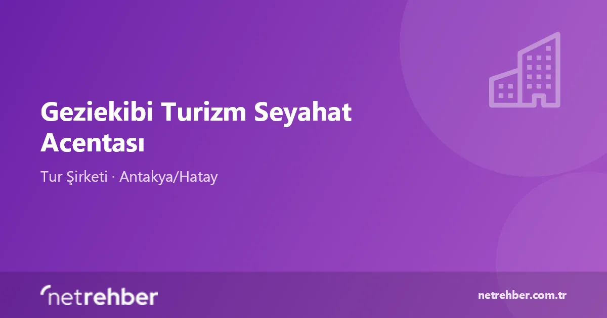 Geziekibi Turizm Seyahat Acentası kapak görseli