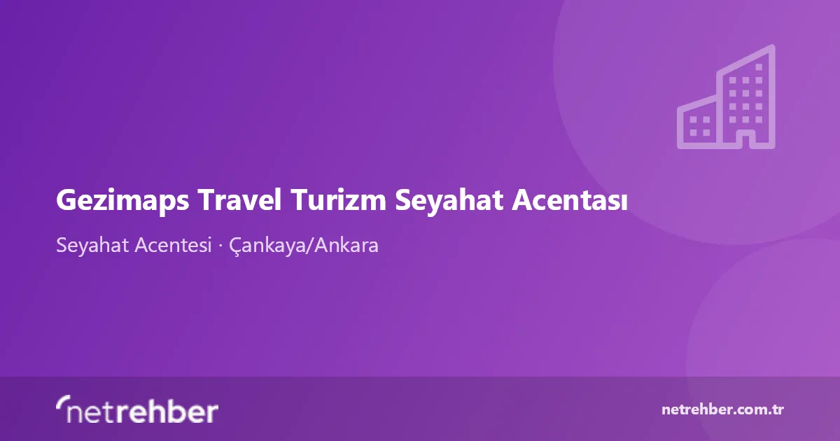 Gezimaps Travel Turizm Seyahat Acentası kapak görseli