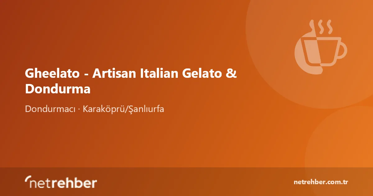 Gheelato - Artisan Italian Gelato & Dondurma kapak görseli