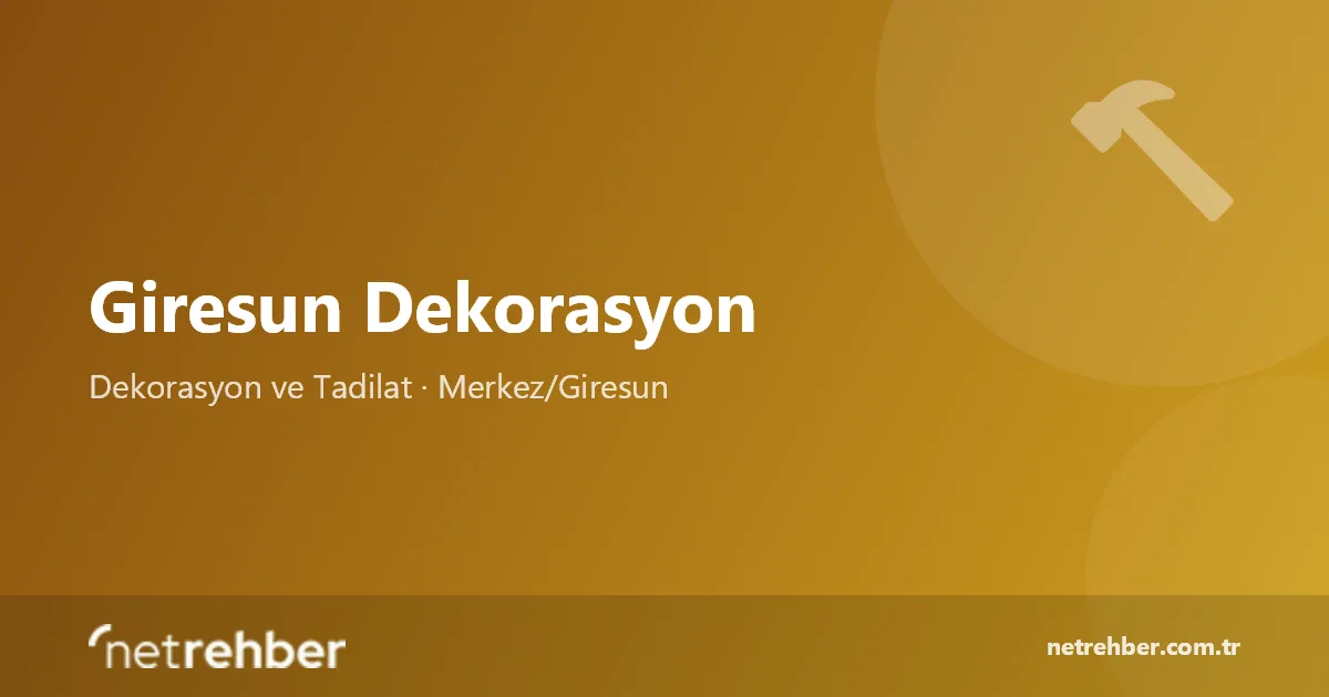 Giresun Dekorasyon kapak görseli