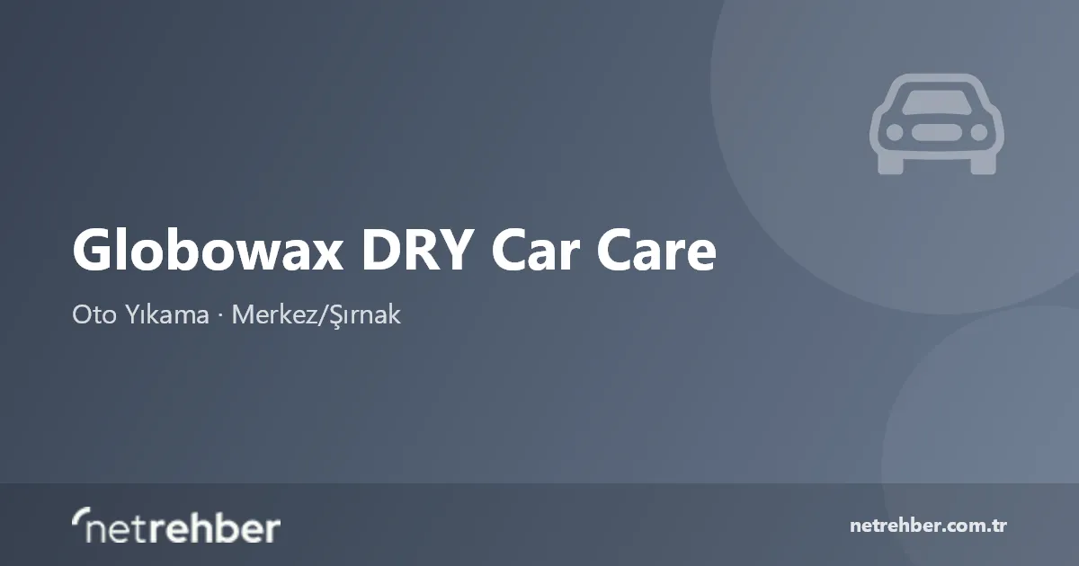 Globowax DRY Car Care kapak görseli