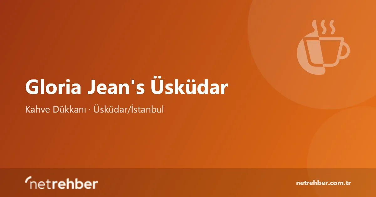 Gloria Jean's Üsküdar kapak görseli