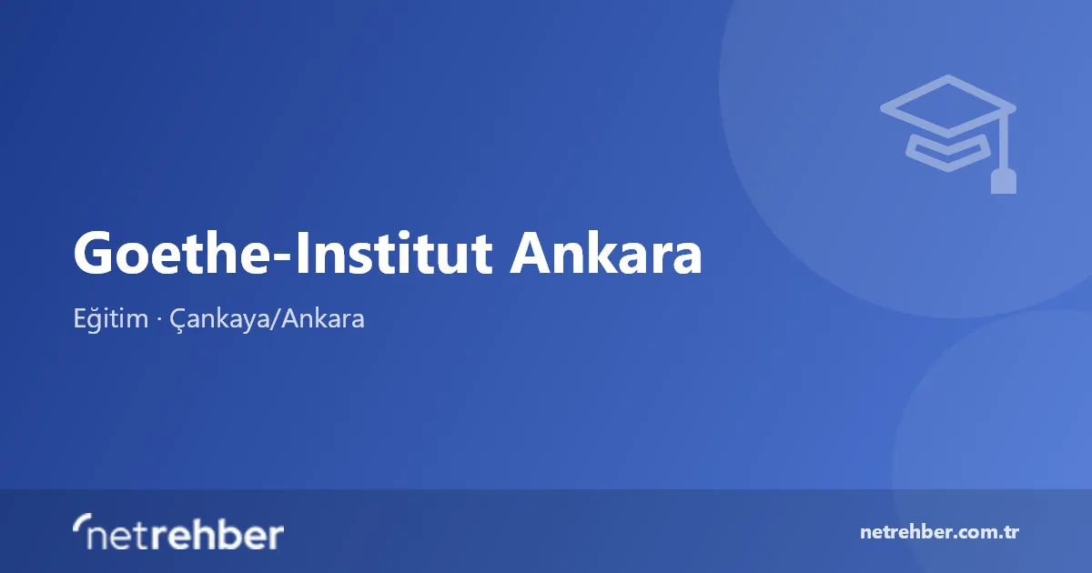 Goethe-Institut Ankara kapak görseli