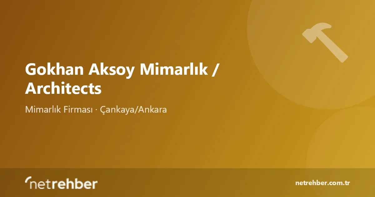 Gokhan Aksoy Mimarlık / Architects kapak görseli
